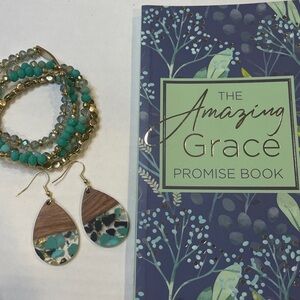 Amazing Grace Faith Based Promise Book with Jewelry Bundle Inspirational Gift